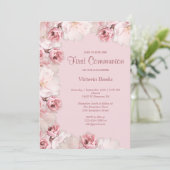 Eerste uitnodiging van de Gemeenschap - Roze/Witte (Staand voorkant)