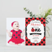 Eerste uitnodiging van de kleine dame ladybug (Staand voorkant)