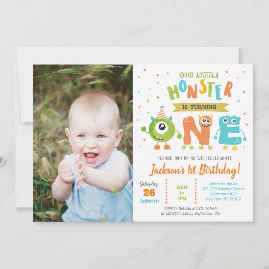 Eerste uitnodiging van de kleine monster van de Bi (Voorkant)