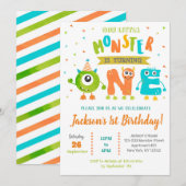 Eerste uitnodiging van de kleine monster van de Bi (Voorkant / Achterkant)