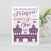 Eerste uitnodiging van de Paarse prinses (Staand voorkant)