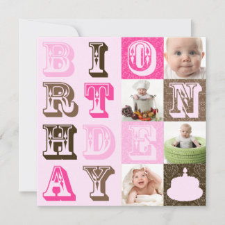 Eerste uitnodiging van de partij van Birthday