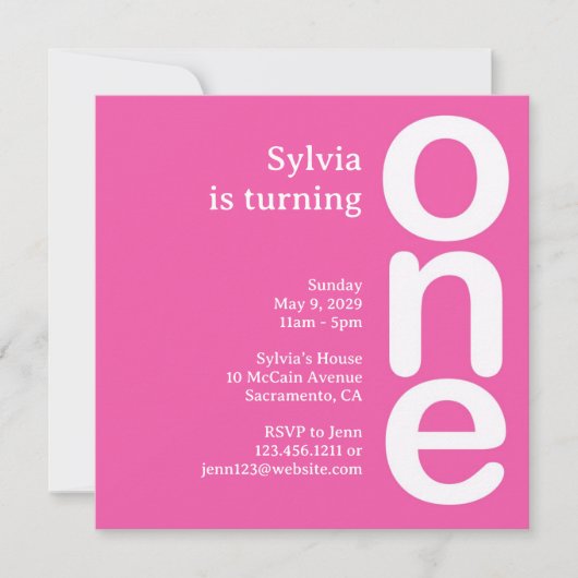 Eerste uitnodiging van de partij van Birthday (Voorkant)