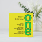 Eerste uitnodiging van de partij van Birthday (Staand voorkant)