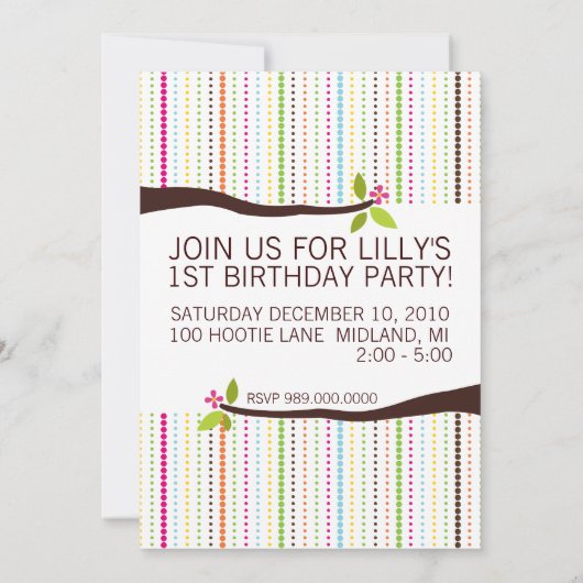 Eerste uitnodiging van de partij voor het thema "B (Achterkant)