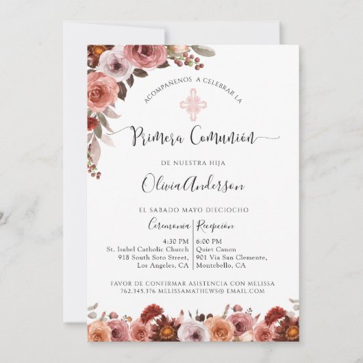 Eerste uitnodiging van de Spaanse gemeente Pink Fl (Voorkant)