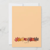 Eerste uitnodiging van de Thanksgiving (Achterkant)