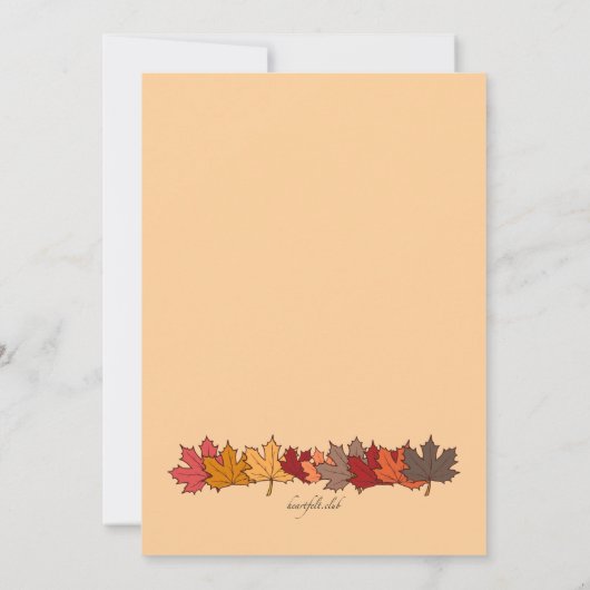 Eerste uitnodiging van de Thanksgiving (Achterkant)