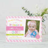 Eerste uitnodiging van de verjaardag, Foto van de  (Staand voorkant)