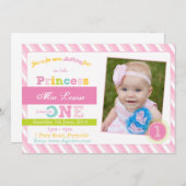 Eerste uitnodiging van de verjaardag, Foto van de  (Voorkant / Achterkant)