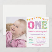 Eerste uitnodiging van de verjaardag. Foto van Gir (Voorkant / Achterkant)