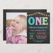 Eerste uitnodiging van de verjaardag. Foto van Gir (Voorkant / Achterkant)