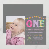 Eerste uitnodiging van de verjaardag. Foto van Gir (Voorkant / Achterkant)