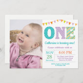 Eerste uitnodiging van de verjaardag. Foto van Gir (Voorkant / Achterkant)