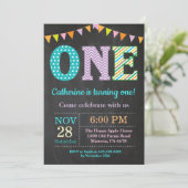 Eerste uitnodiging van de verjaardag. Girl First B (Staand voorkant)