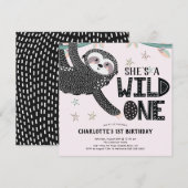 Eerste uitnodiging van de verjaardag van de verjaa (Voorkant / Achterkant)