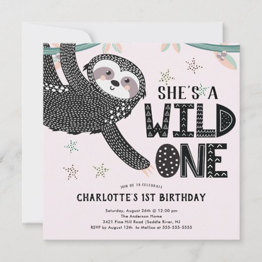 Eerste uitnodiging van de verjaardag van de verjaa (Voorkant)