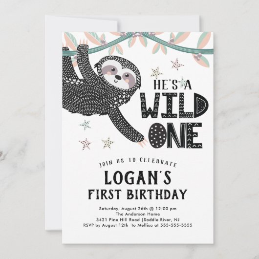 Eerste uitnodiging van de verjaardag van de verjaa (Voorkant)