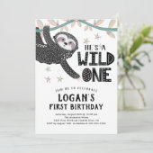 Eerste uitnodiging van de verjaardag van de verjaa (Staand voorkant)