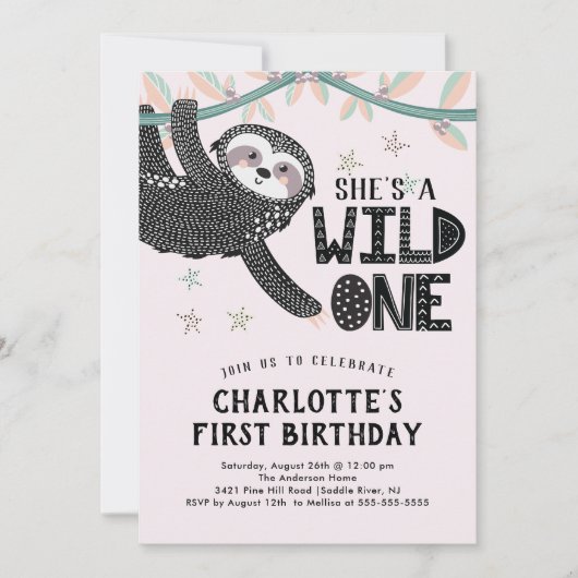 Eerste uitnodiging van de verjaardag van de verjaa (Voorkant)