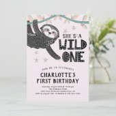 Eerste uitnodiging van de verjaardag van de verjaa (Staand voorkant)