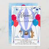 Eerste uitnodiging van de wereld van blauwe ballon (Voorkant / Achterkant)