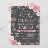 Eerste uitnodiging van de winterpartij Snowflake (Voorkant / Achterkant)