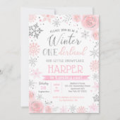 Eerste uitnodiging van de winterpartij Snowflake (Voorkant)