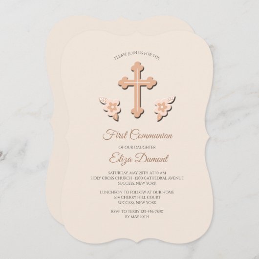 Eerste uitnodiging van het Bloom Religieuze (Voorkant / Achterkant)