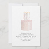 Eerste uitnodiging van het meisje van Birthday (Voorkant)