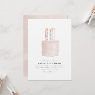 Eerste uitnodiging van het meisje van Birthday