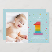 Eerste uitnodiging van Piñata Baby eerste verjaard (Voorkant / Achterkant)