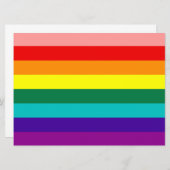 Eerste uitnodiging van Rainbow Gay Pride Flag (Voorkant / Achterkant)