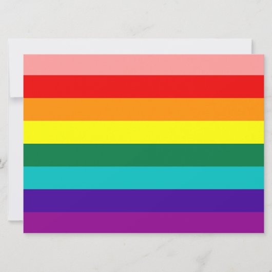 Eerste uitnodiging van Rainbow Gay Pride Flag (Voorkant)
