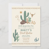 Eerste uitnodiging van Rodeo Birthday (Voorkant)