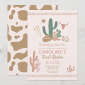 Eerste uitnodiging van Rodeo Birthday (Voorkant / Achterkant)