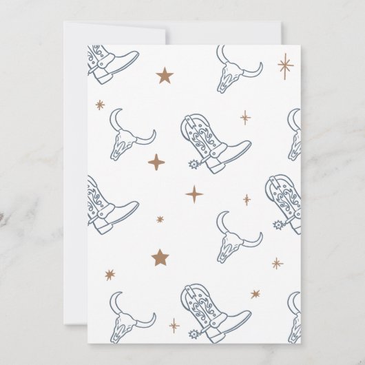 Eerste uitnodiging van Rodeo Birthday (Achterkant)