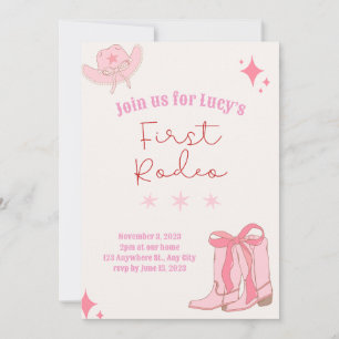 Eerste uitnodiging van Rodeo Birthday