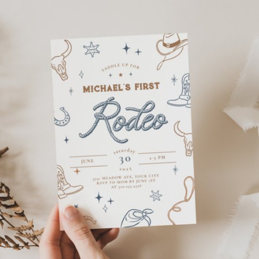 Eerste uitnodiging van Rodeo Birthday