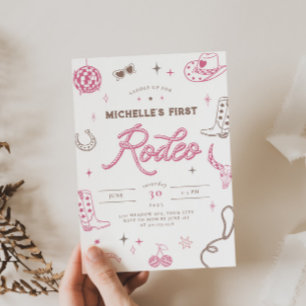 Eerste uitnodiging van Rodeo Birthday