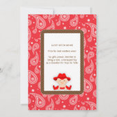 Eerste uitnodiging van Rodeo Birthday (Achterkant)