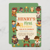 Eerste uitnodiging van Rodeo Birthday (Voorkant / Achterkant)