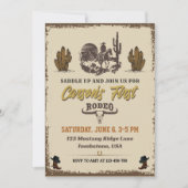 Eerste uitnodiging van Rodeo Cowboy Birthday (Voorkant)