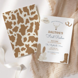 Eerste uitnodiging van Rodeo Cowboy Birthday