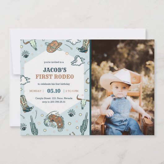 Eerste uitnodiging van Rodeo Cowboy op zaterdag me (Voorkant)