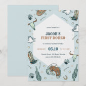 Eerste uitnodiging van Rodeo Cowboy voor Westerne  (Voorkant / Achterkant)