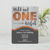 Eerste uitnodiging van Wild en Onederful (Staand voorkant)