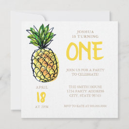 Eerste uitnodiging voor ananas-ananaspartij