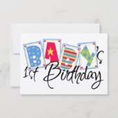 Eerste uitnodiging voor baby's verjaardag (Voorkant)