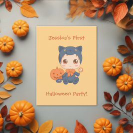 Eerste uitnodiging voor Black Cat Party van Hallow